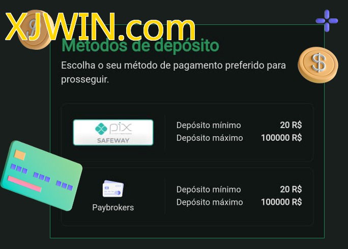 O cassino XJWIN.combet oferece uma grande variedade de métodos de pagamento